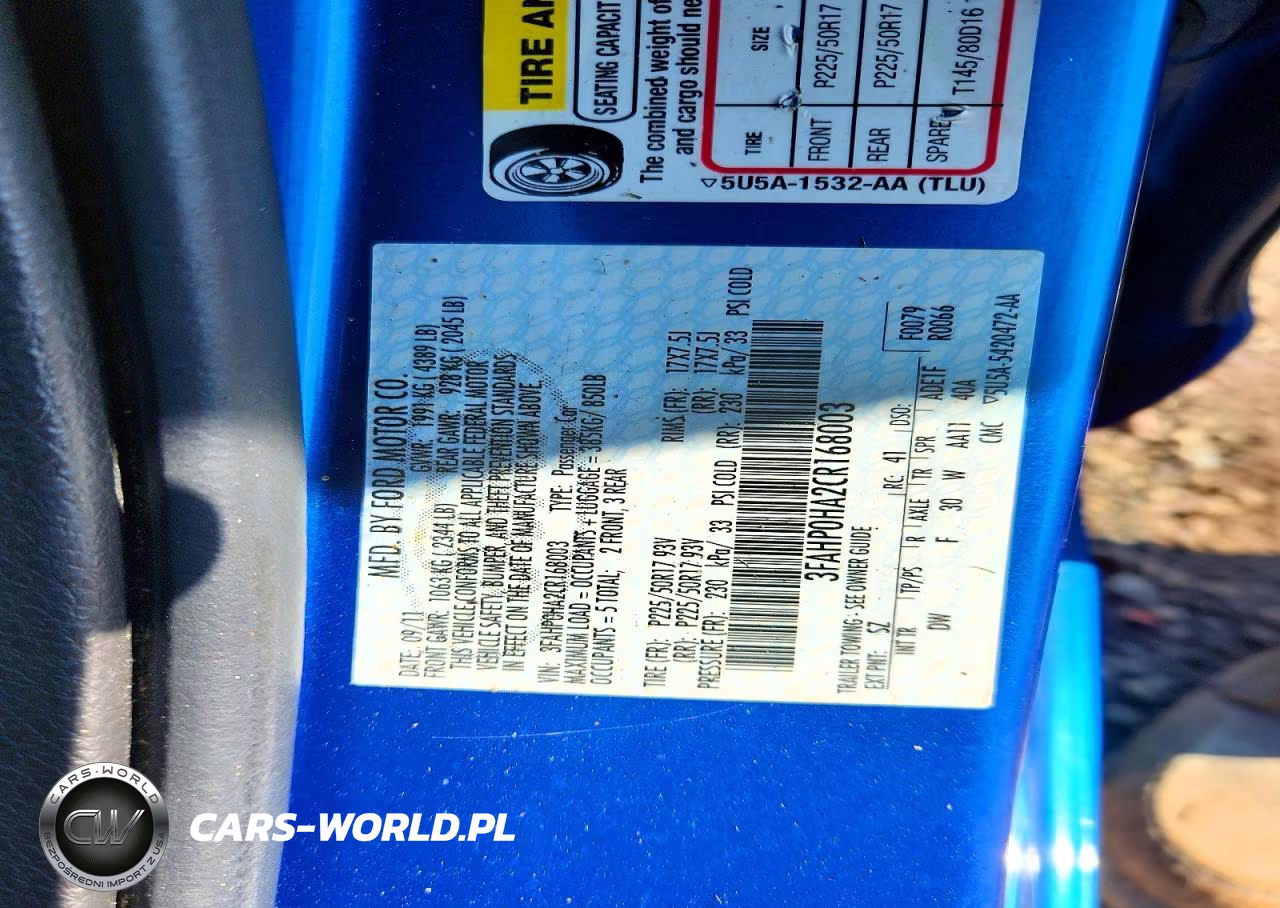 2012 Ford Fusion Se VIN:3FAHP0HA2CR168003 - 12