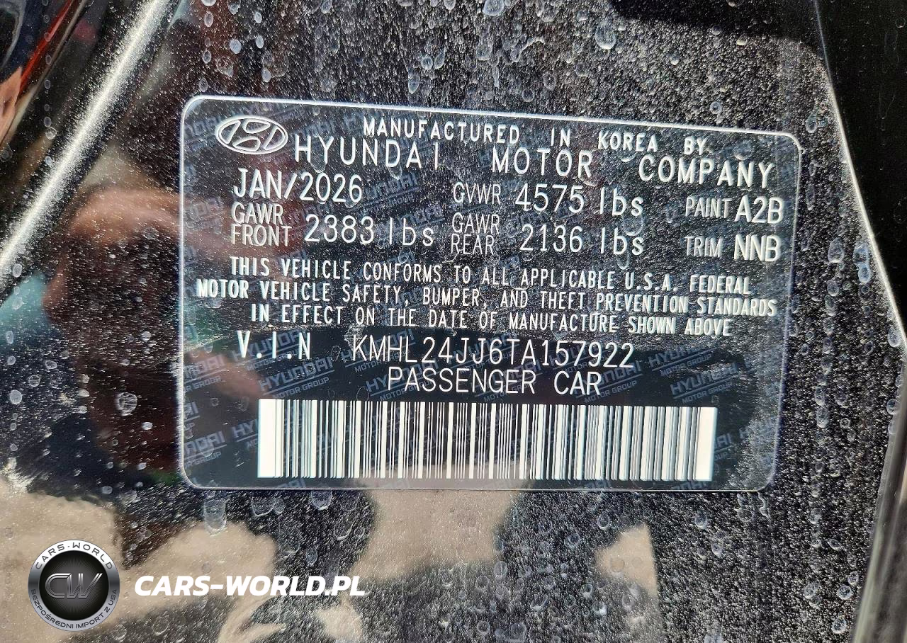 2026 Hyundai Sonata Hybrid Blue VIN:KMHL24JJ6TA157922 - 12