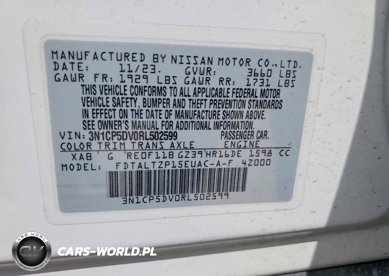 2024 Nissan Kicks Sr VIN:3N1CP5DV0RL502599 - 13