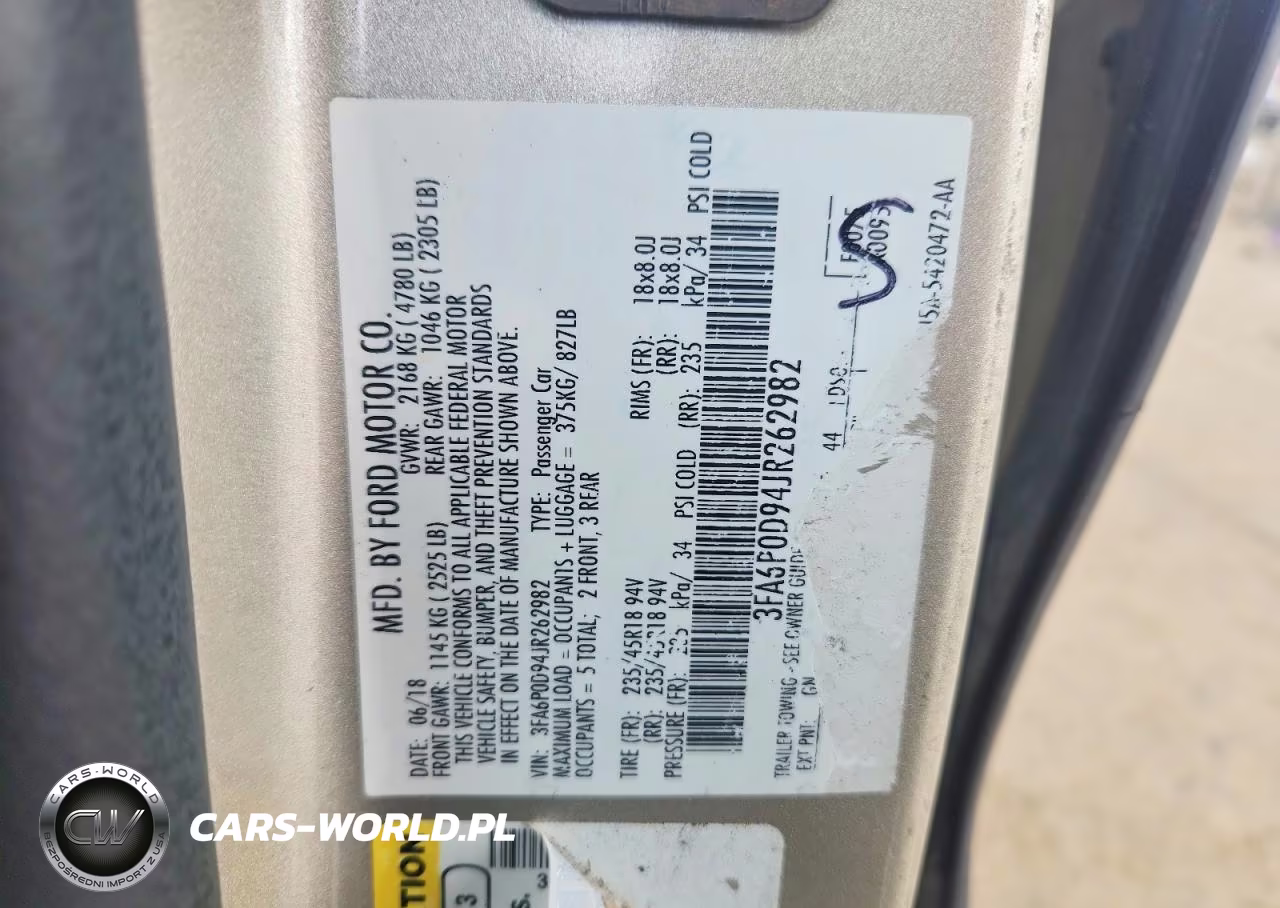 2018 Ford Fusion Titanium-Platinum VIN:3FA6P0D94JR262982 - 12