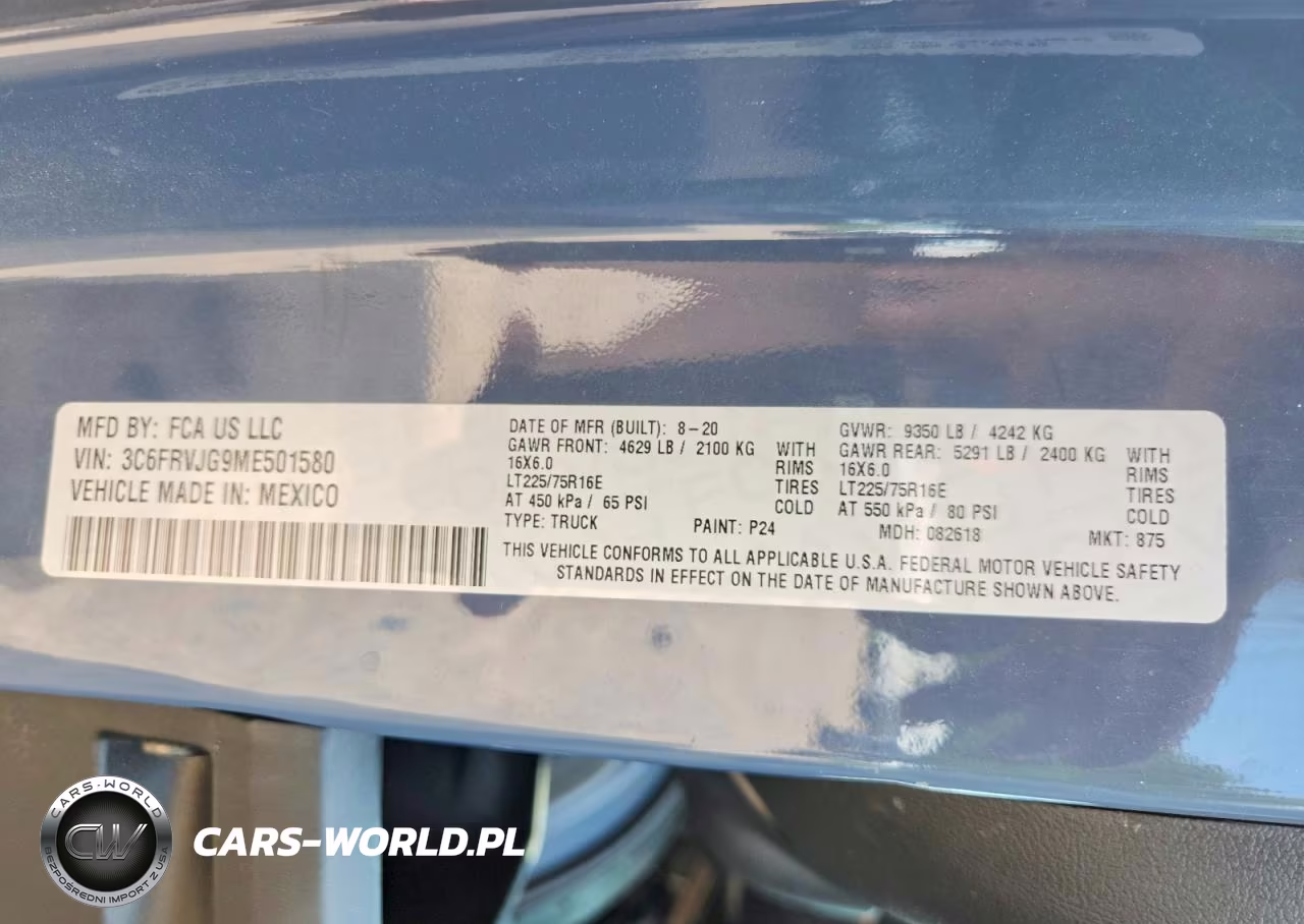 2021 Ram Promaster 3500 Delivery Van VIN:3C6FRVJG9ME501580 - 14