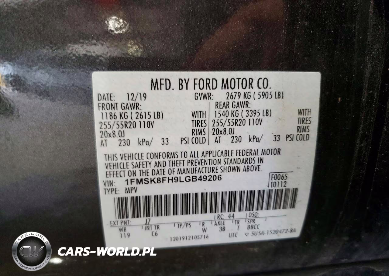 2020 Ford Explorer Limited VIN:1FMSK8FH9LGB49206 - 13