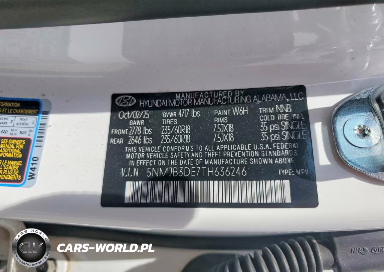 2026 Hyundai Tucson Sel VIN:5NMJB3DE7TH636246 - 13