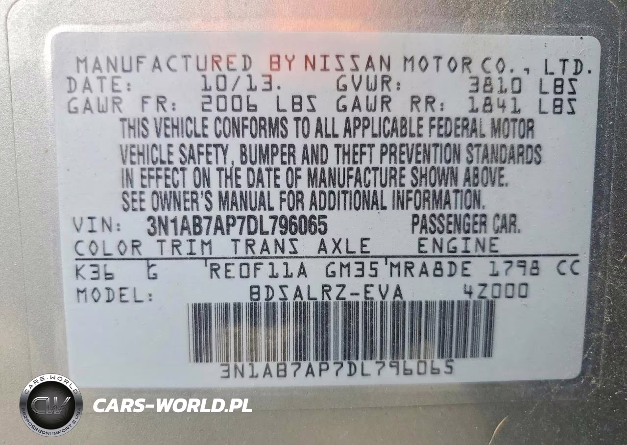 2013 Nissan Sentra S VIN:3N1AB7AP7DL796065 - 12