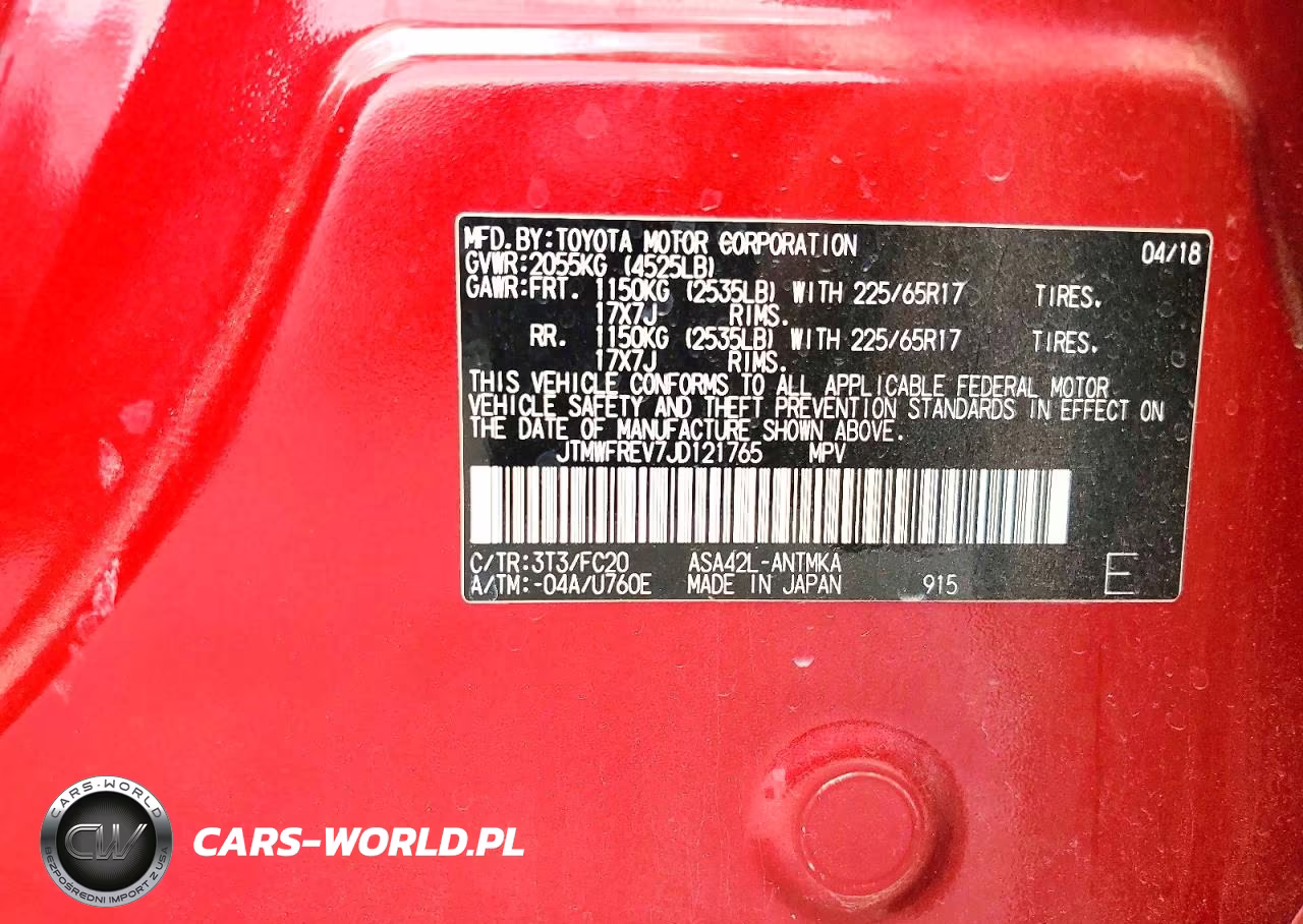 2018 Toyota Rav4 Xle VIN:JTMWFREV7JD121765 - 13