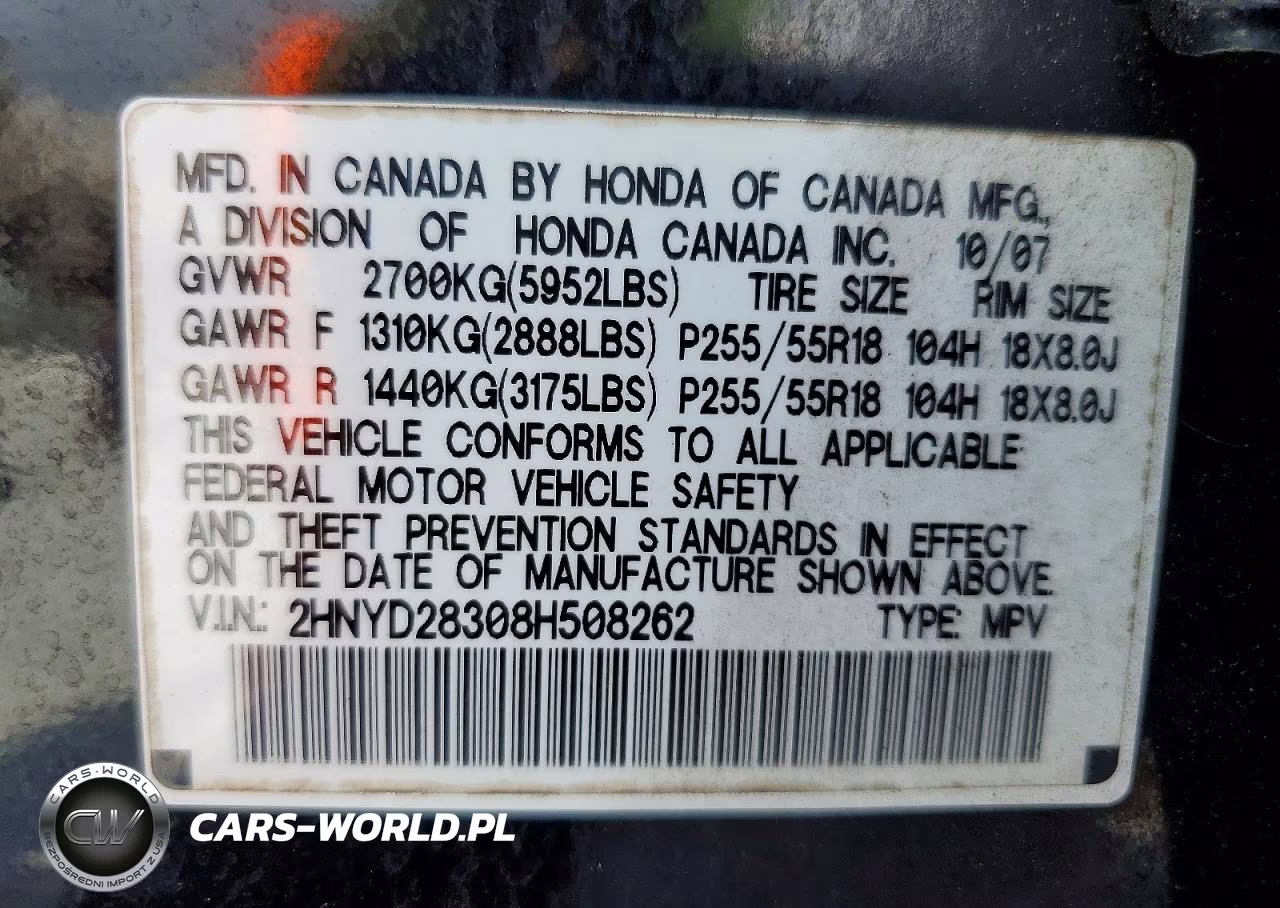 2008 Acura Mdx Technology VIN:2HNYD28308H508262 - 14