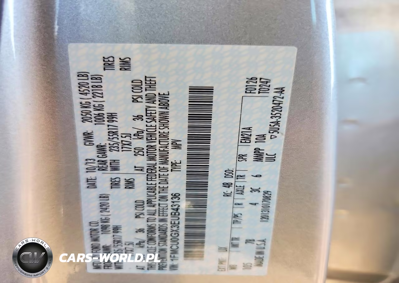 2014 Ford Escape Se VIN:1FMCU0GX3EUB43136 - 13