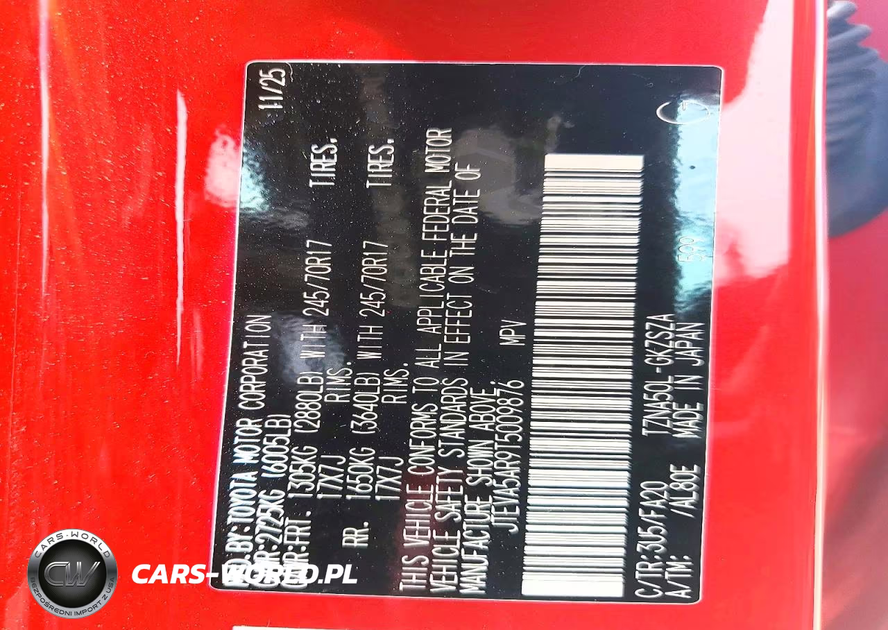 2026 Toyota 4Runner Sr5 VIN:JTEVA5AR9T5009876 - 14