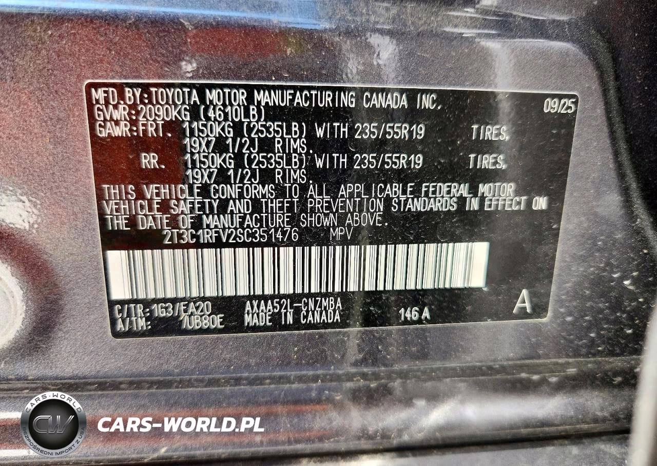 2025 Toyota Rav4 Xle Premium VIN:2T3C1RFV2SC351476 - 15