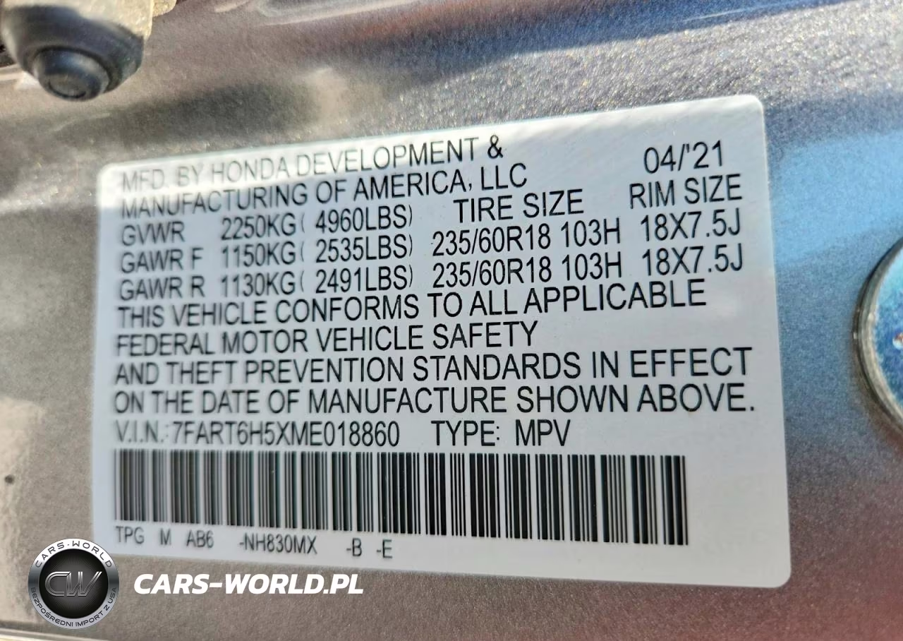 2021 Honda Cr-V Ex VIN:7FART6H5XME018860 - 13