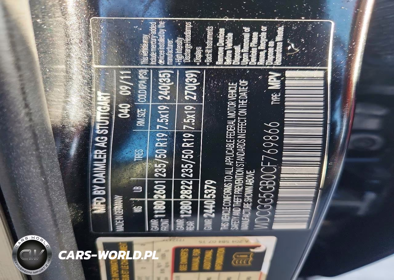 2012 Mercedes-Benz Glk 350 VIN:WDCGG5GB0CF769866 - 13