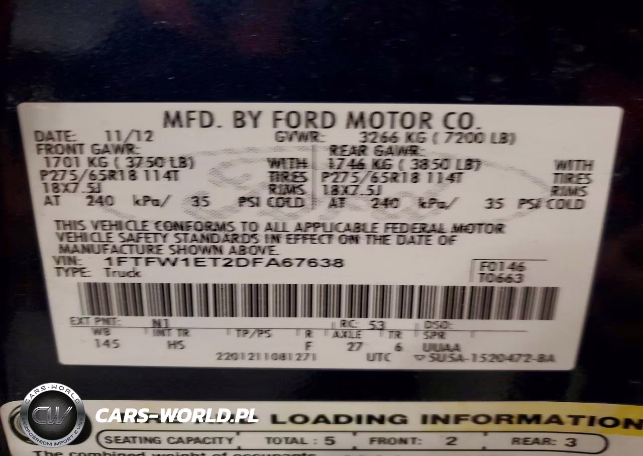 2013 Ford F150 Supercrew VIN:1FTFW1ET2DFA67638 - 12