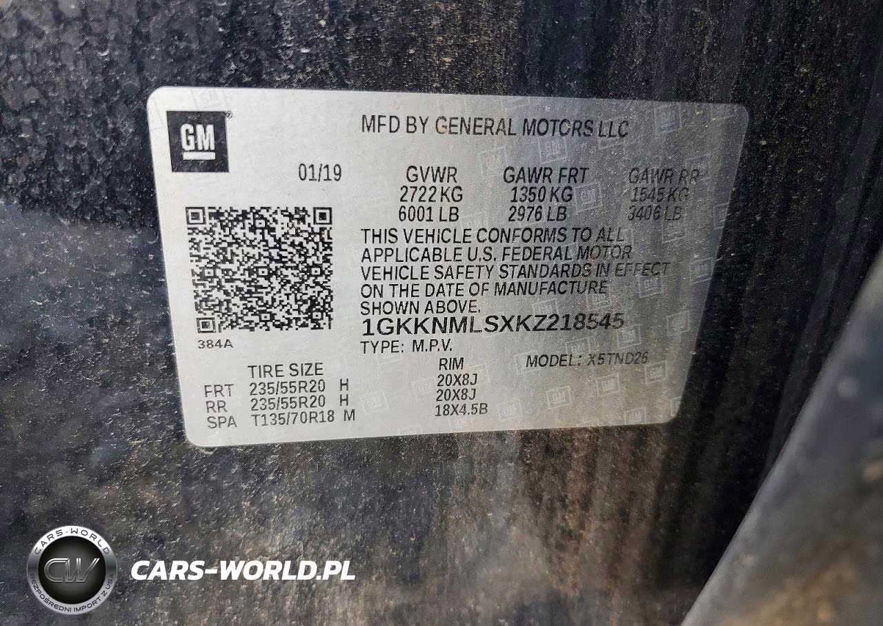 2019 GMC Acadia Slt-1 VIN:1GKKNMLSXKZ218545 - 13
