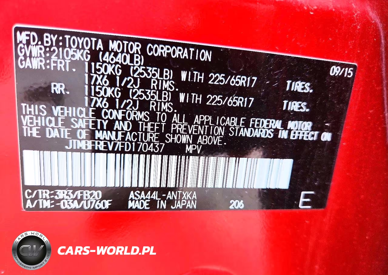 2015 Toyota Rav4 Le VIN:JTMBFREV7FD170437 - 13