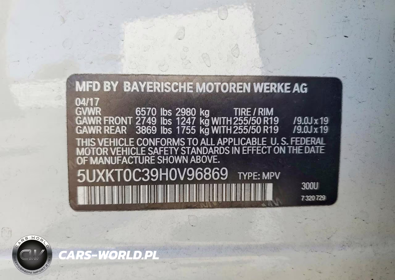 2017 BMW X5 Xdr40E VIN:5UXKT0C39H0V96869 - 13