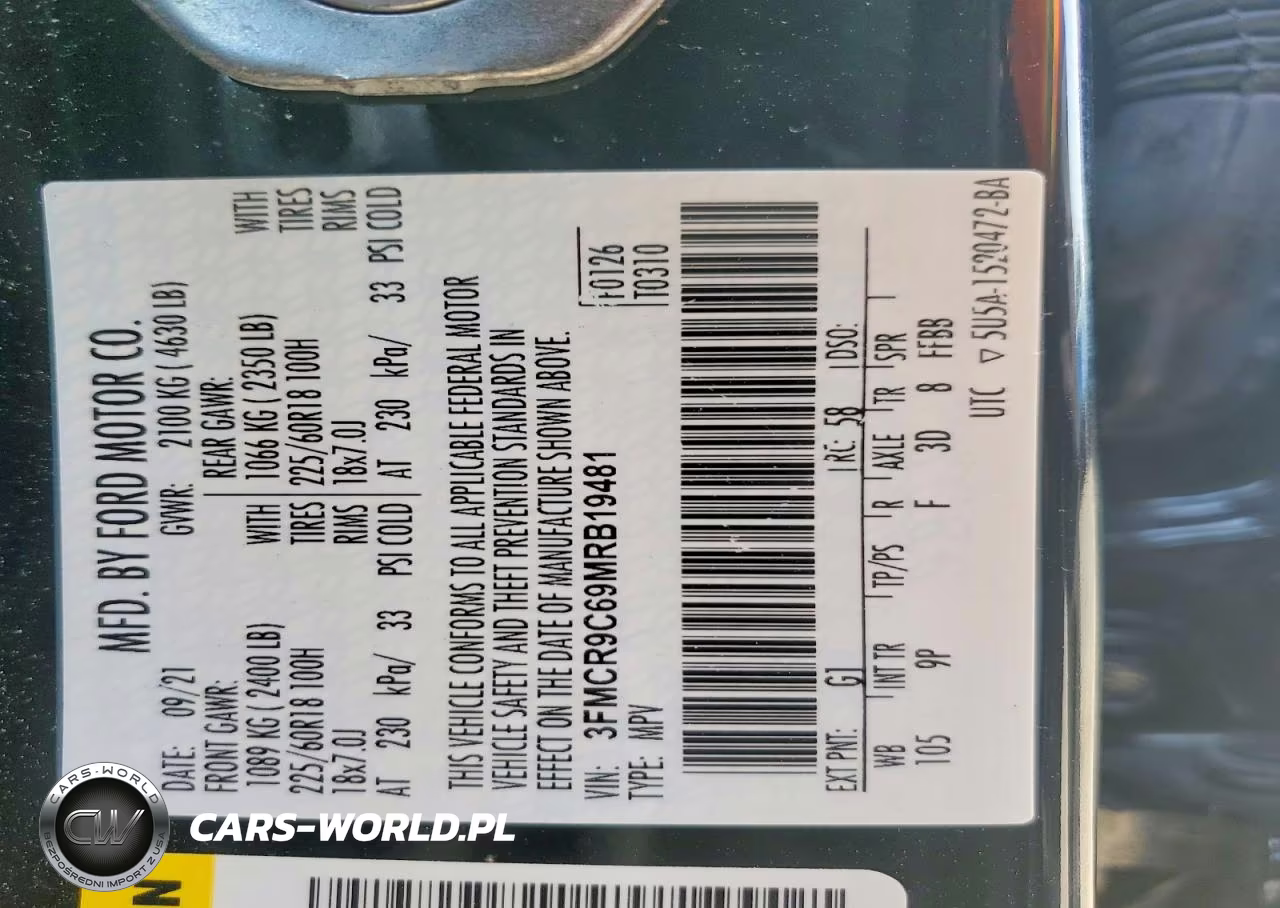 2021 Ford Bronco Sport Outer Banks VIN:3FMCR9C69MRB19481 - 13