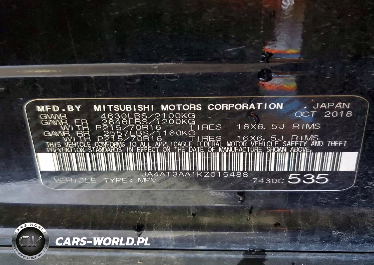 2019 Mitsubishi Eclipse Cross Es VIN:JA4AT3AA1KZ015488 - 13