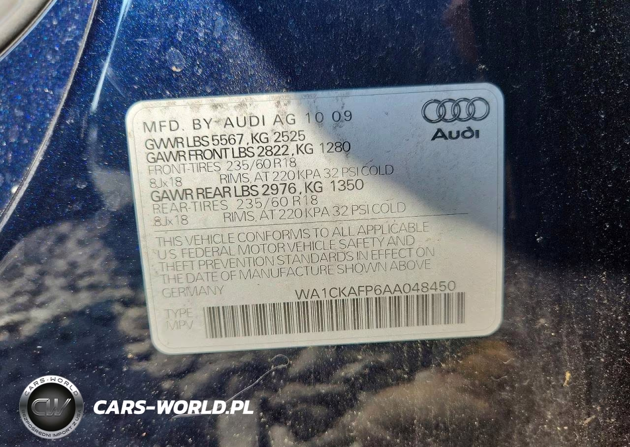 2010 Audi Q5 Premium VIN:WA1CKAFP6AA048450 - 13
