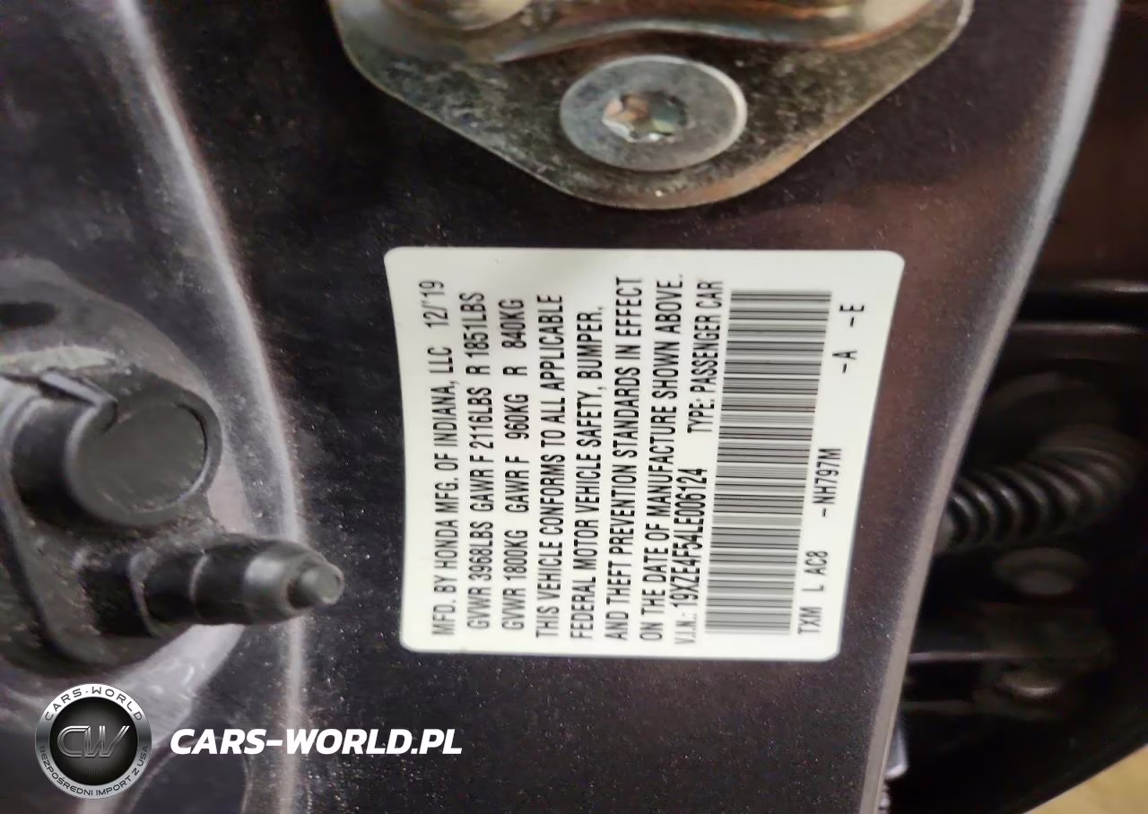 2020 Honda Insight Ex VIN:19XZE4F54LE006124 - 12