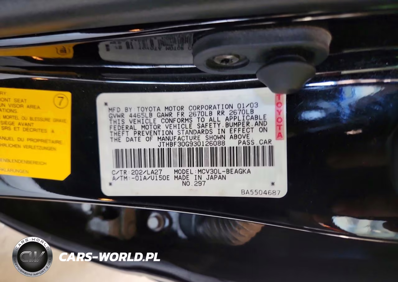 2003 Lexus Es 300 VIN:JTHBF30G930126088 - 12