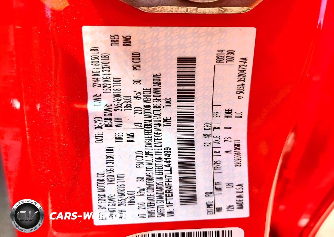 2020 Ford Ranger Xl VIN:1FTER4FH7LLA41499 - 12