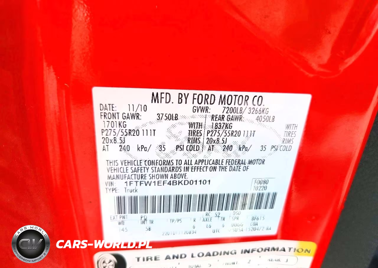 2011 Ford F150 Supercrew VIN:1FTFW1EF4BKD01101 - 12
