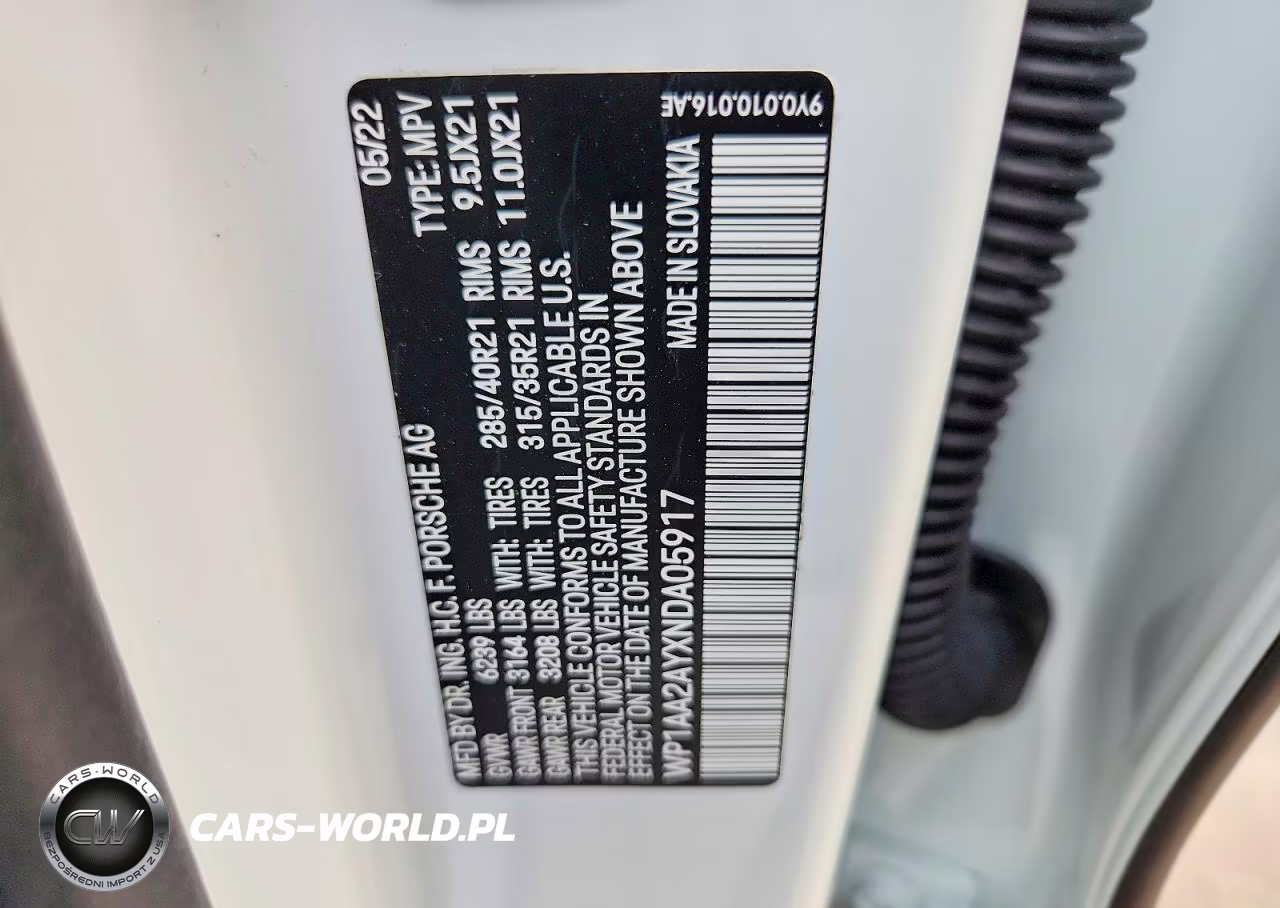 2022 Porsche Cayenne VIN:WP1AA2AYXNDA05917 - 14