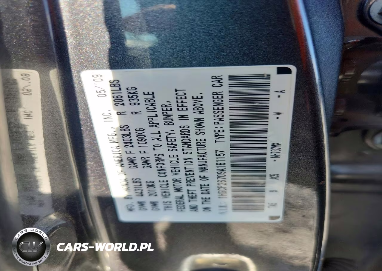 2009 Honda Accord Ex VIN:1HGCP26709A161157 - 12