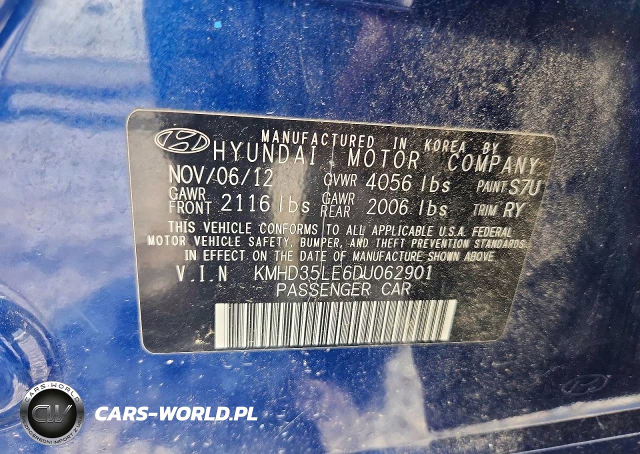 2013 Hyundai Elantra Gt Base VIN:KMHD35LE6DU062901 - 12