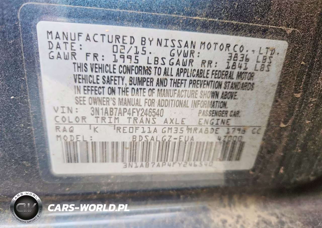 2015 Nissan Sentra Sl VIN:3N1AB7AP4FY246540 - 12