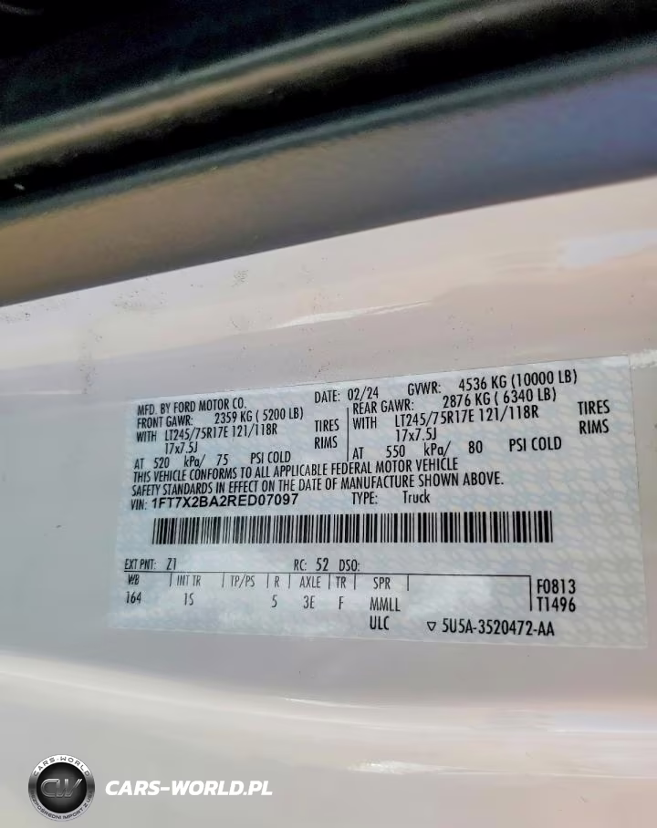2024 Ford F250 Super Duty VIN:1FT7X2BA2RED07097 - 12