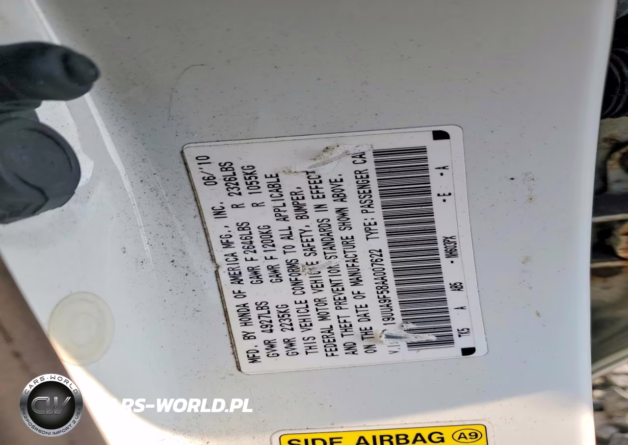 2010 Acura Tl VIN:19UUA9F58AA007622 - 12