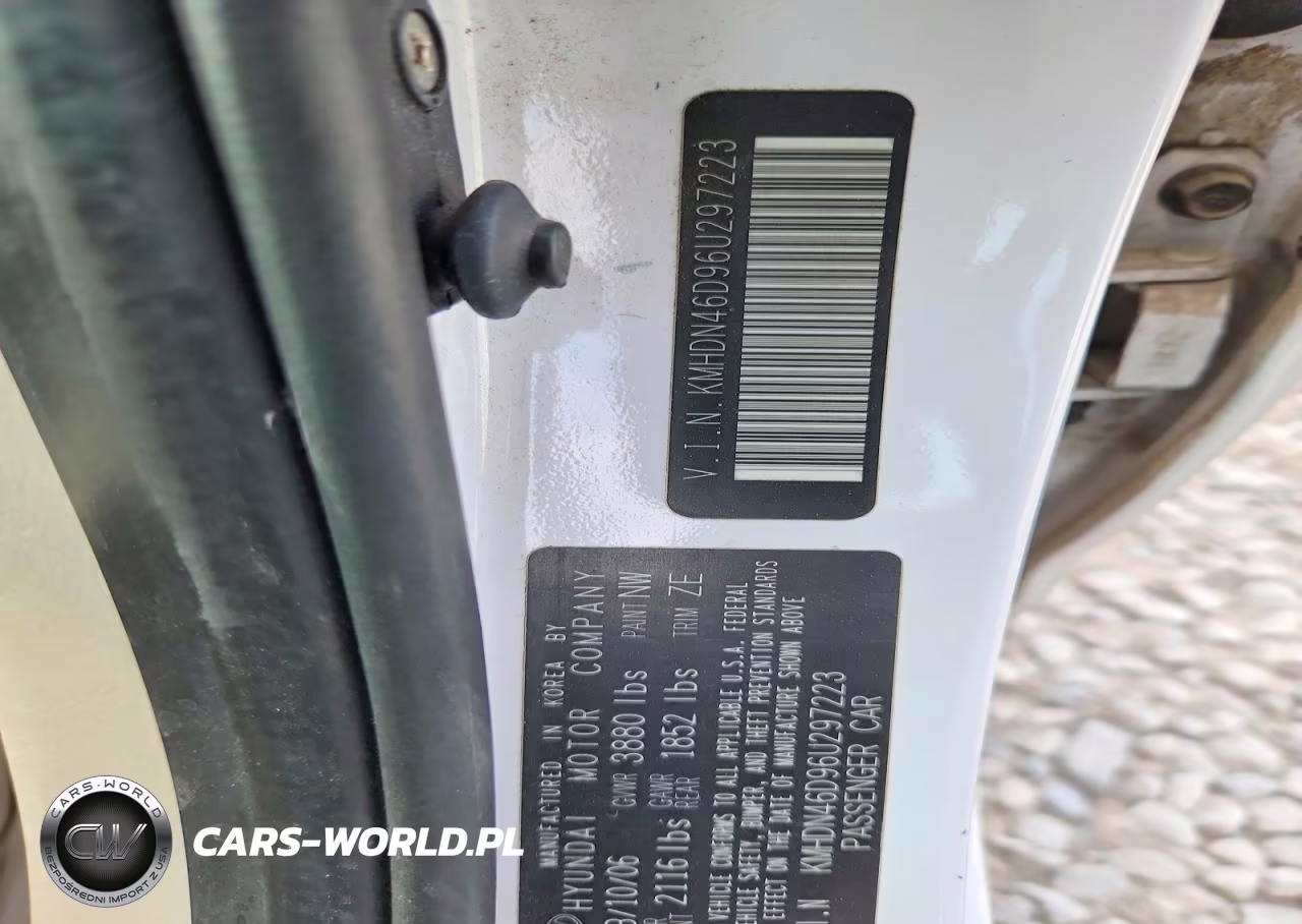 2006 Hyundai Elantra Gls VIN:KMHDN46D96U297223 - 12