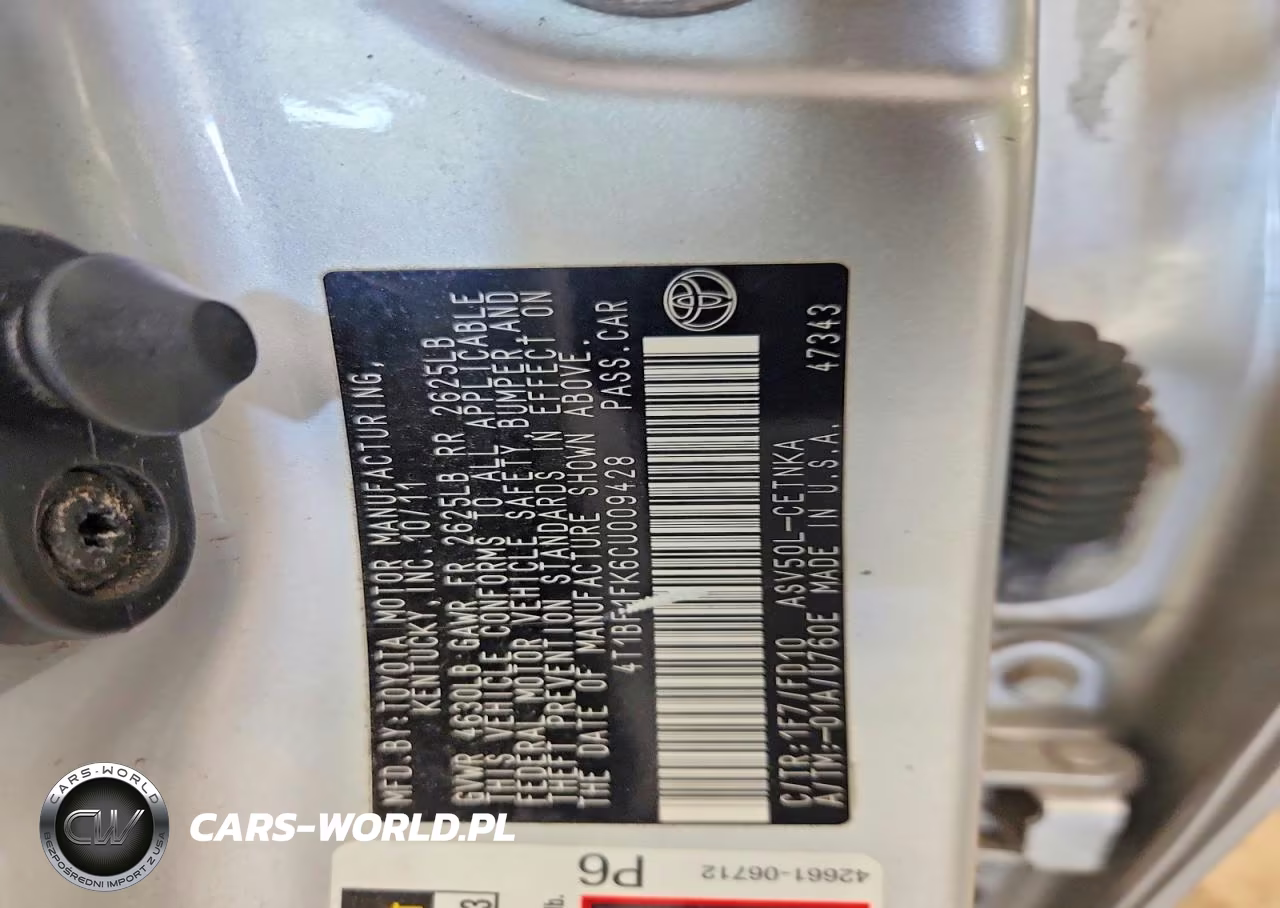 2012 Toyota Camry Le VIN:4T1BF1FK6CU009428 - 12