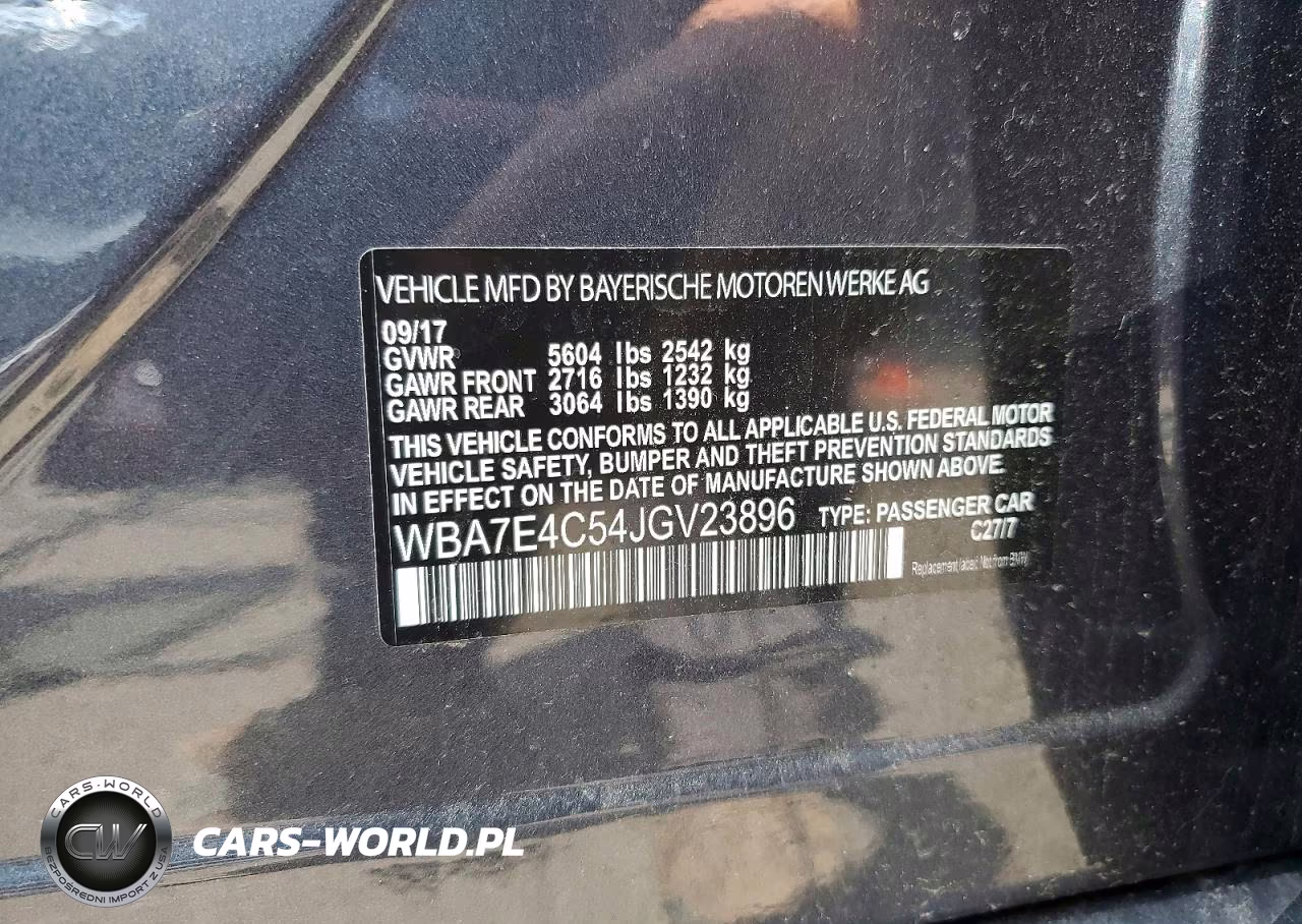2018 BMW 740 Xi VIN:WBA7E4C54JGV23896 - 12