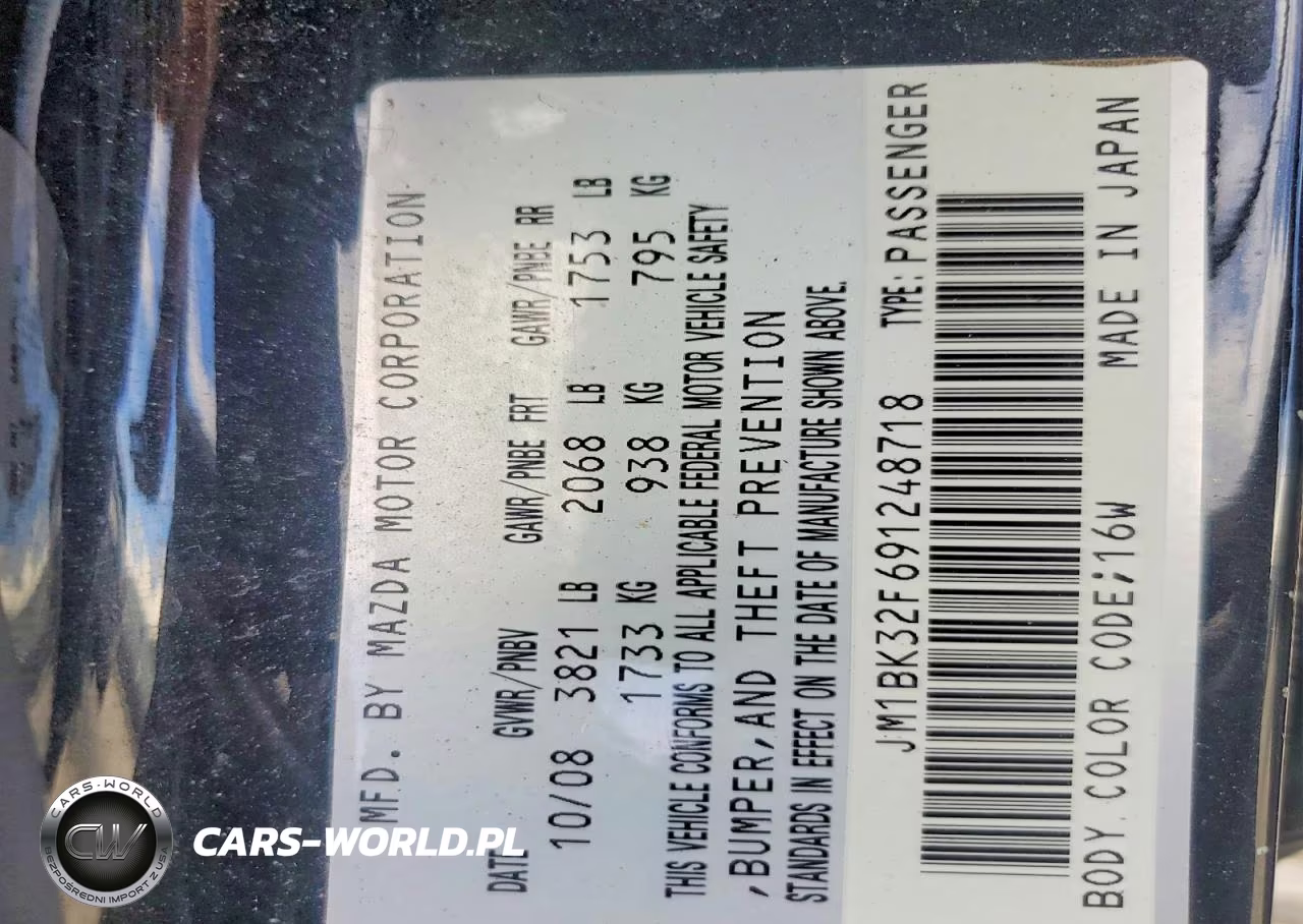 2009 Mazda 3 I VIN:JM1BK32F691248718 - 12
