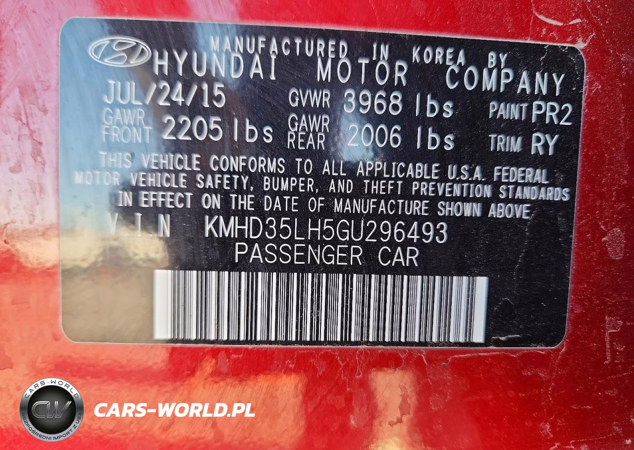 2016 Hyundai Elantra Gt Base VIN:KMHD35LH5GU296493 - 12