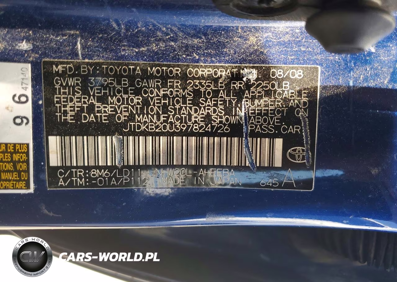 2009 Toyota Prius Touring VIN:JTDKB20U397824726 - 12