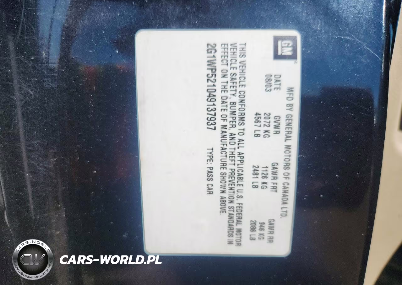 2004 Chevrolet Impala Ss VIN:2G1WP521049137937 - 12
