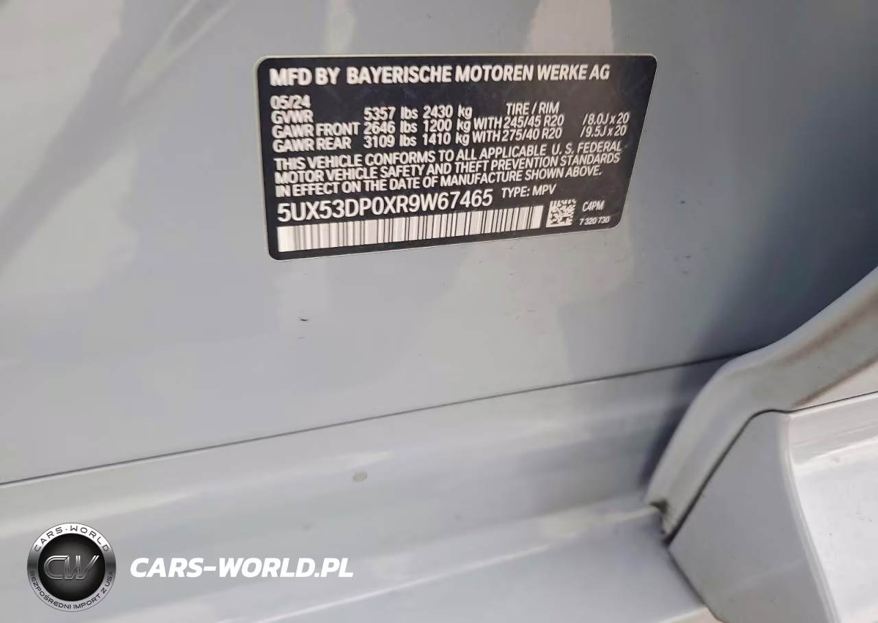 2024 BMW X3 xDrive30I VIN:5UX53DP0XR9W67465 - 13
