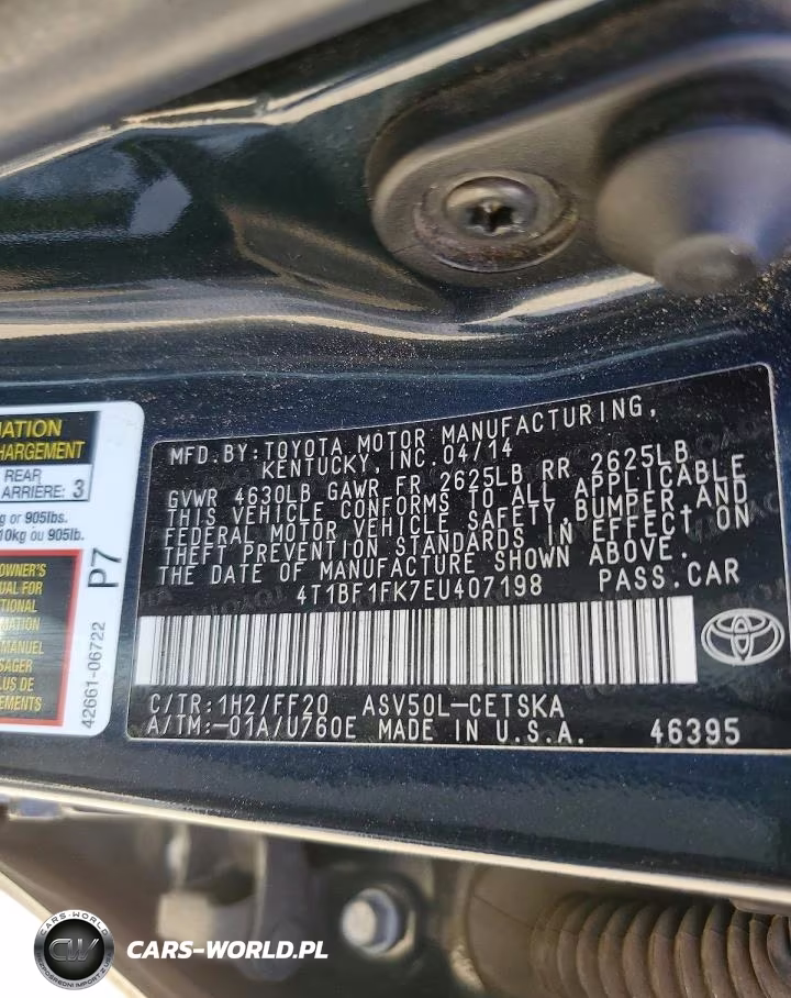 2014 Toyota Camry Se VIN:4T1BF1FK7EU407198 - 12