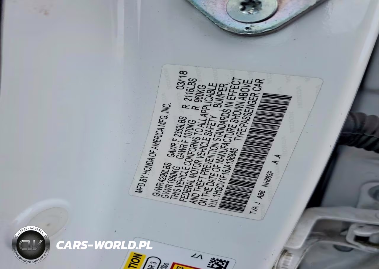 2018 Honda Accord Lx VIN:1HGCV1F16JA136845 - 12