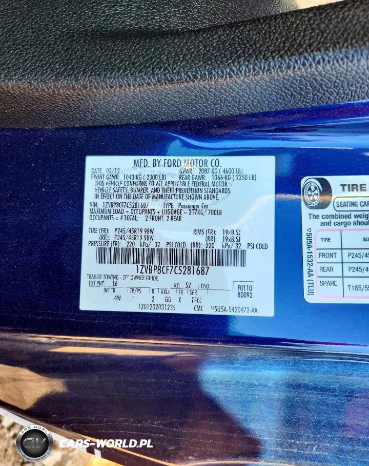 2012 Ford Mustang Gt VIN:1ZVBP8CF7C5281687 - 12