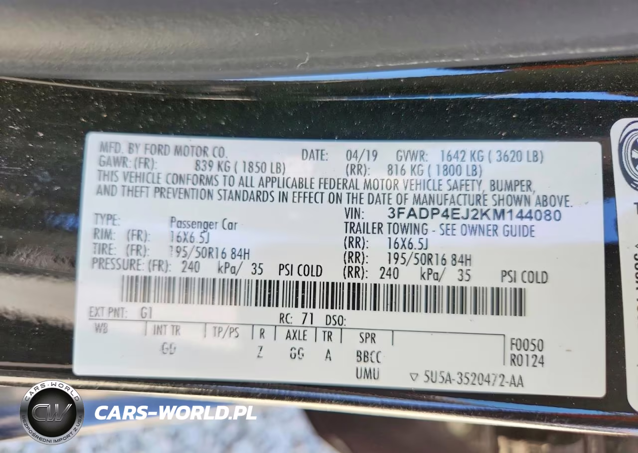 2019 Ford Fiesta Se VIN:3FADP4EJ2KM144080 - 12