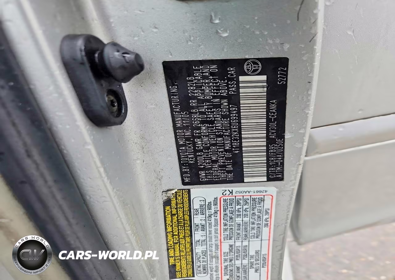 2006 Toyota Camry Le VIN:4T1BE32KX6U699497 - 12
