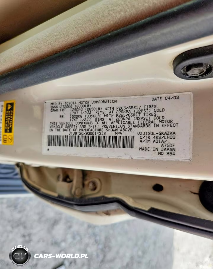 2003 Lexus Gx 470 VIN:JTJBT20X930014313 - 12