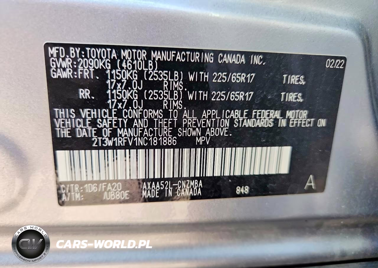 2022 Toyota Rav4 Xle VIN:2T3W1RFV1NC181886 - 13
