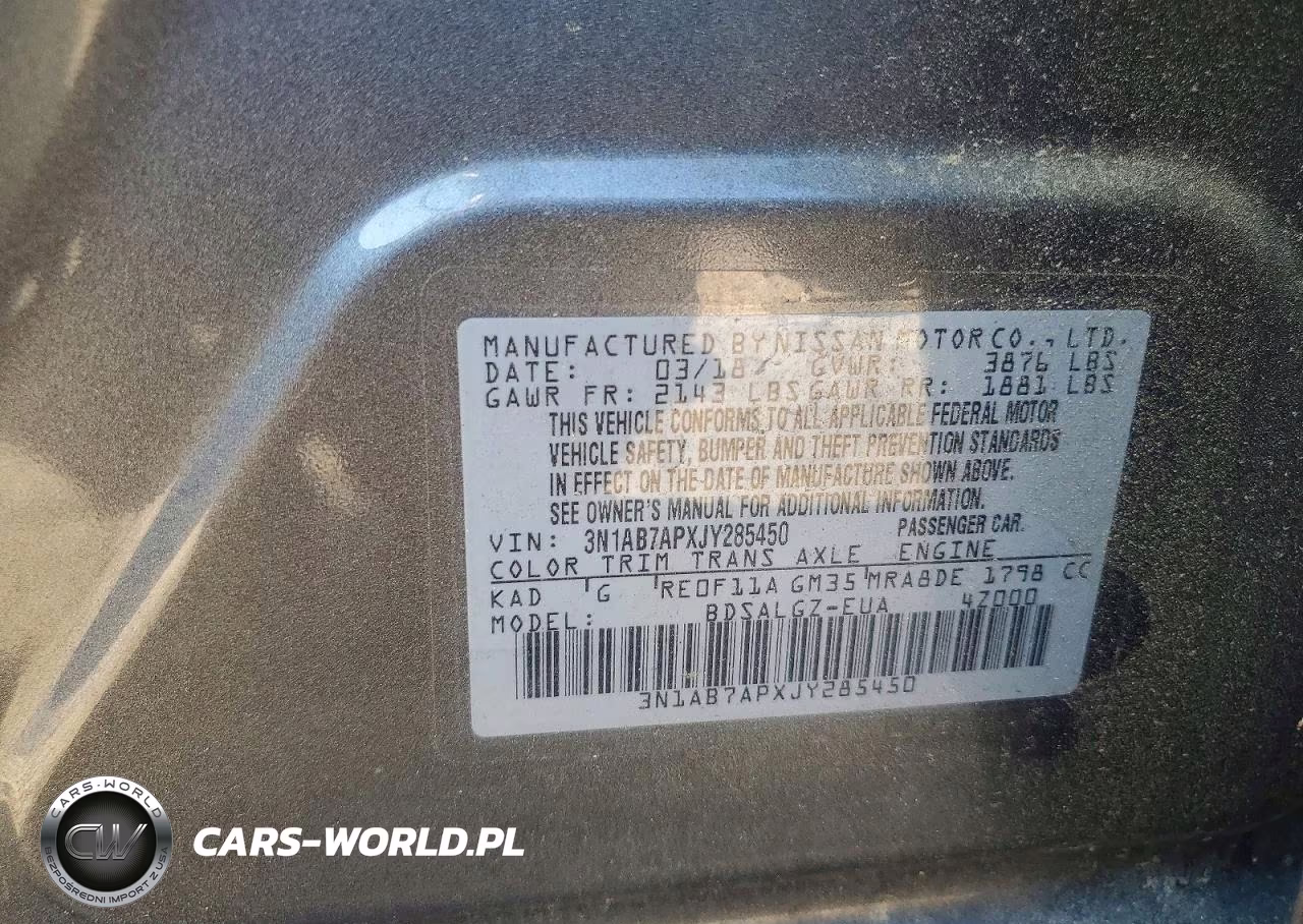 2018 Nissan Sentra Sl VIN:3N1AB7APXJY285450 - 12
