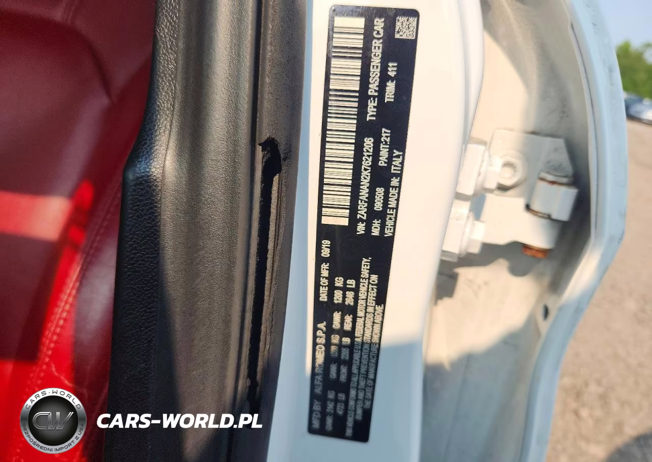 2019 Alfa Romeo Giulia VIN:ZARFANAN2K7621206 - 12