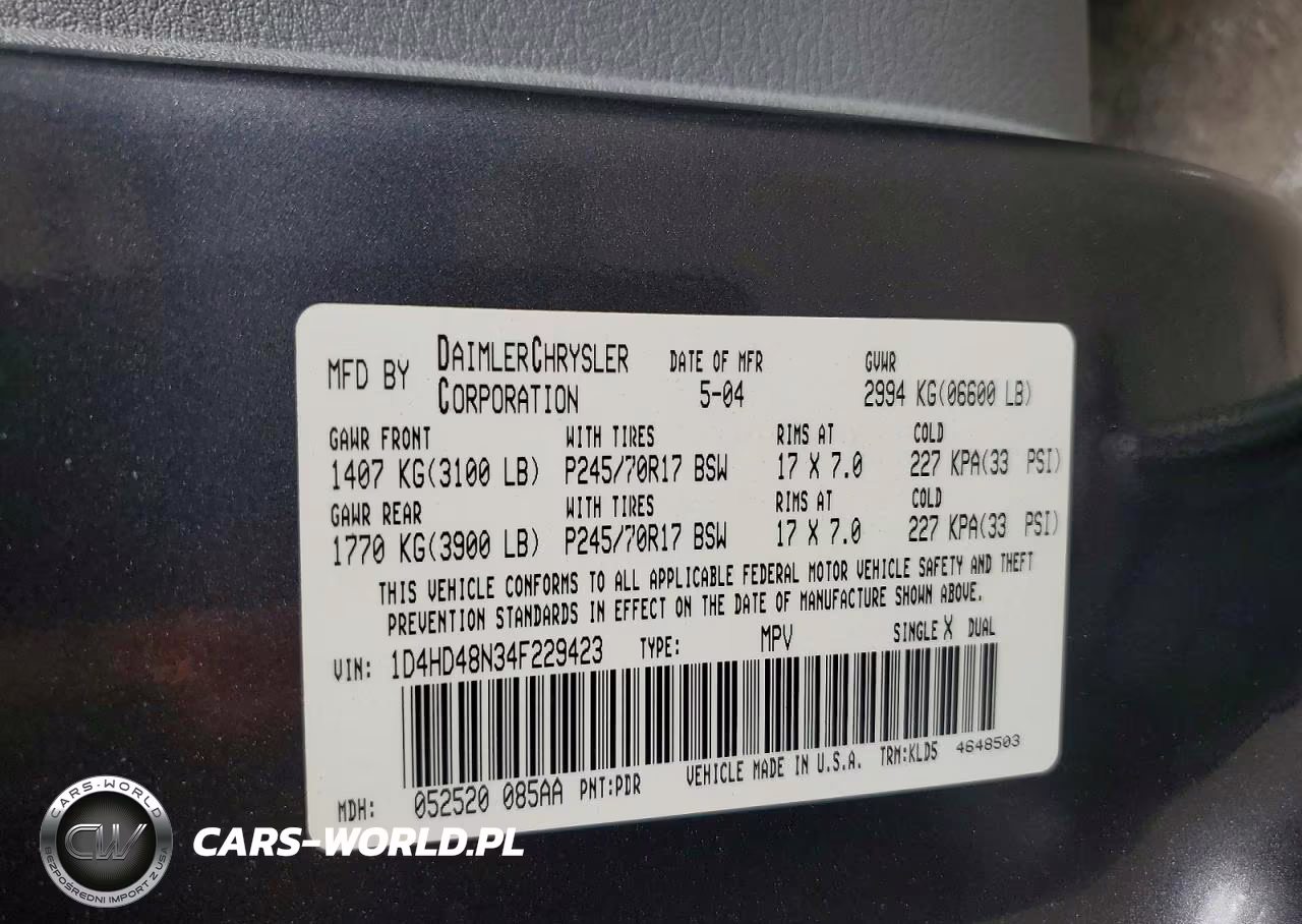 2004 Dodge Durango Slt VIN:1D4HD48N34F229423 - 13